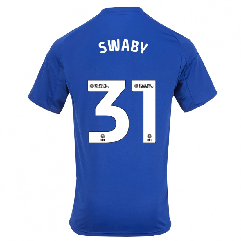Danxen Męski Chantelle Swaby #31 Niebiesko-Złoty Domowa Koszulka 2025/26 Koszulki Klubowe