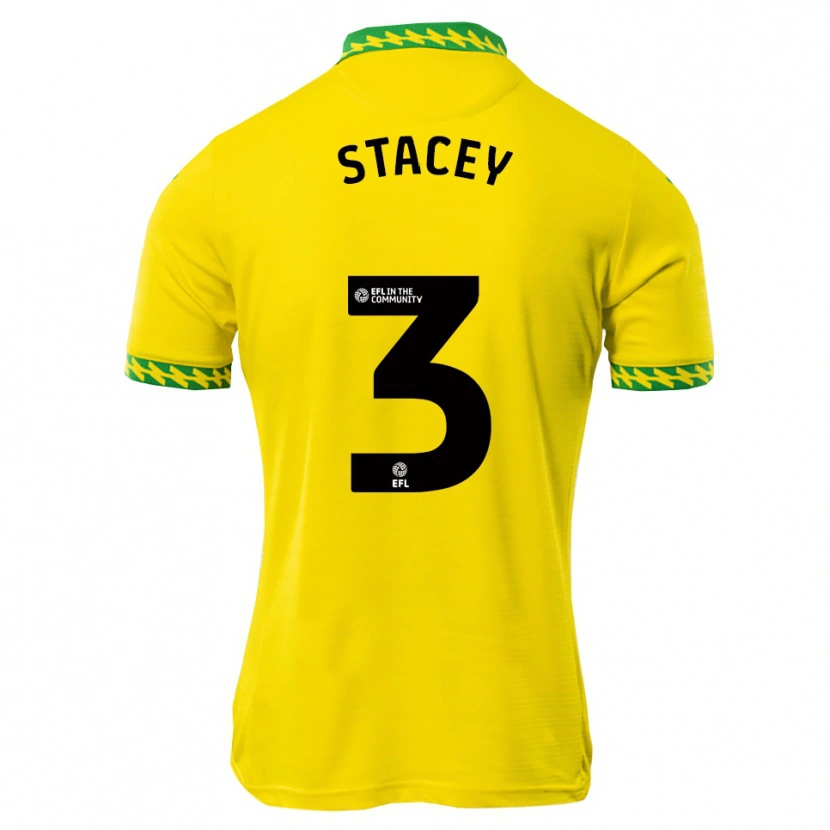 Danxen Męski Jack Stacey #3 Biało-Zielony Domowa Koszulka 2025/26 Koszulki Klubowe