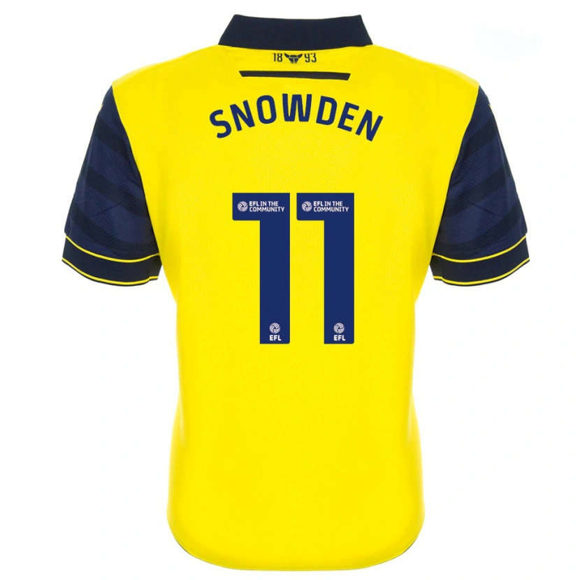 Danxen Męski Leo Snowden #11 Żółto-Granatowy Domowa Koszulka 2025/26 Koszulki Klubowe