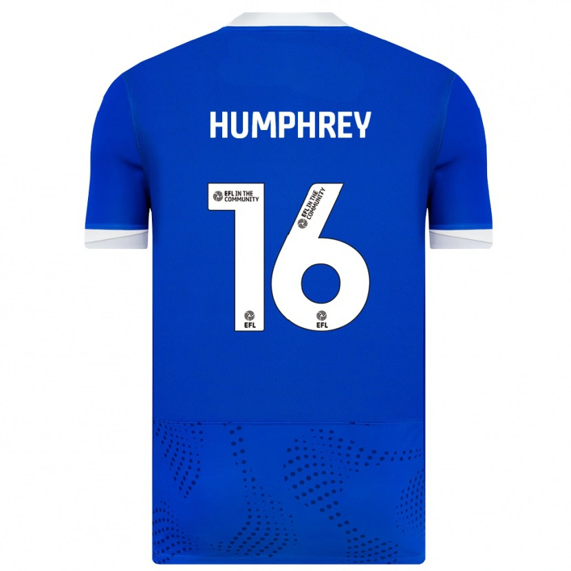Danxen Męski Ella Humphrey #16 Niebiesko-Biały Domowa Koszulka 2025/26 Koszulki Klubowe