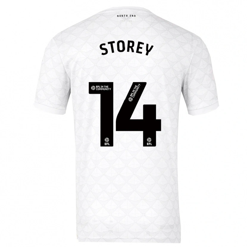 Danxen Męski Jordan Storey #14 Biało-Czerwony Domowa Koszulka 2025/26 Koszulki Klubowe