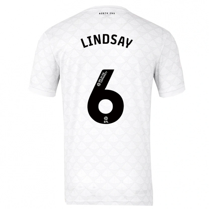 Danxen Męski Liam Lindsay #6 Biało-Czerwony Domowa Koszulka 2025/26 Koszulki Klubowe