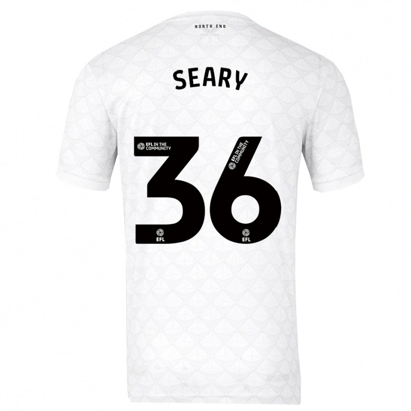 Danxen Męski Josh Seary #36 Biało-Czerwony Domowa Koszulka 2025/26 Koszulki Klubowe