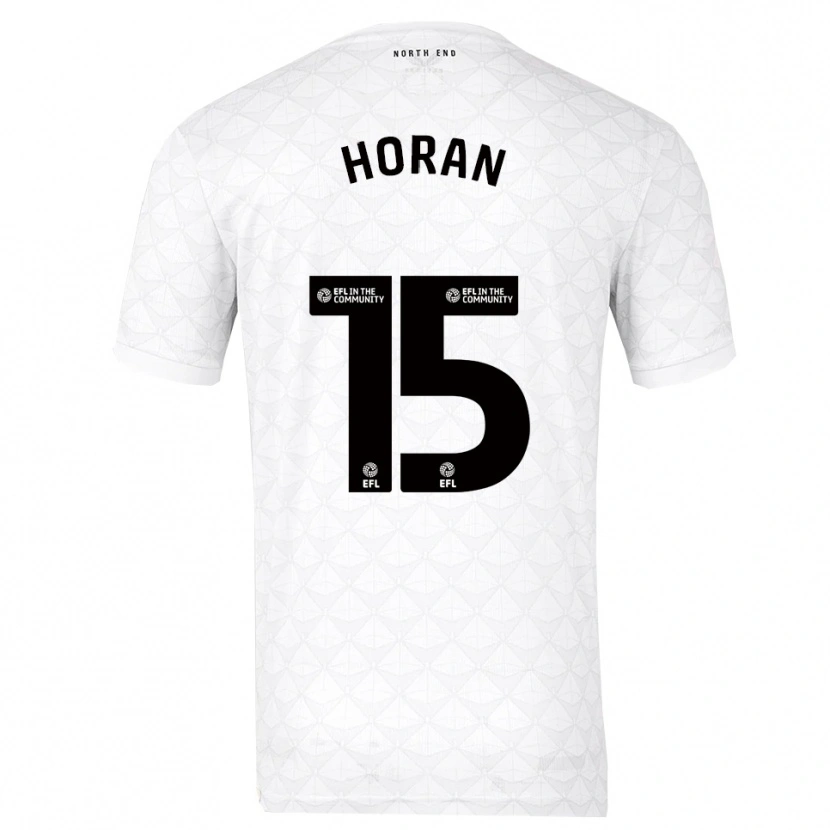 Danxen Męski Ellis Horan #15 Biało-Czerwony Domowa Koszulka 2025/26 Koszulki Klubowe