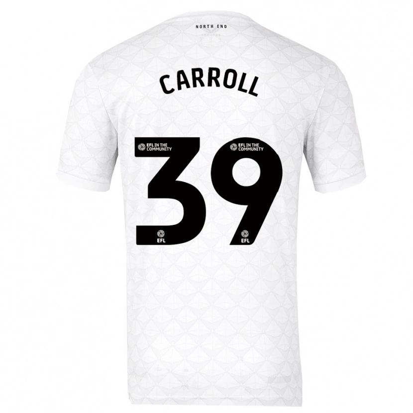 Danxen Męski Theo Carroll #39 Biało-Czerwony Domowa Koszulka 2025/26 Koszulki Klubowe