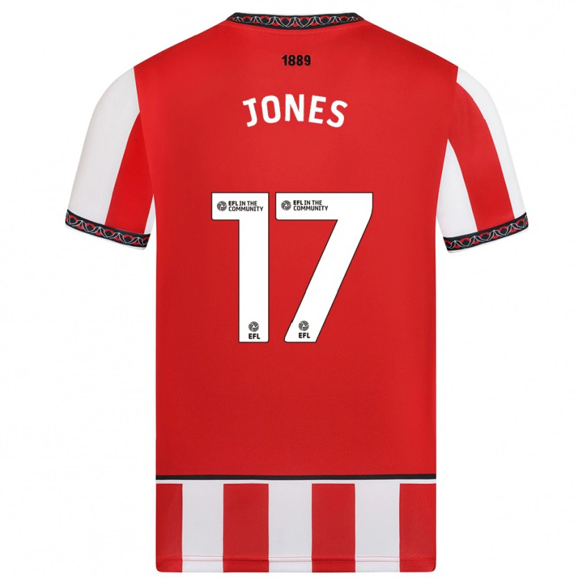 Danxen Męski Frankie Jones #17 Czerwono-Biały Domowa Koszulka 2025/26 Koszulki Klubowe