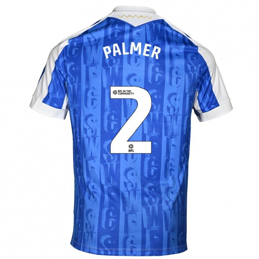 Danxen Męski Liam Palmer #2 Niebiesko-Biały Domowa Koszulka 2025/26 Koszulki Klubowe