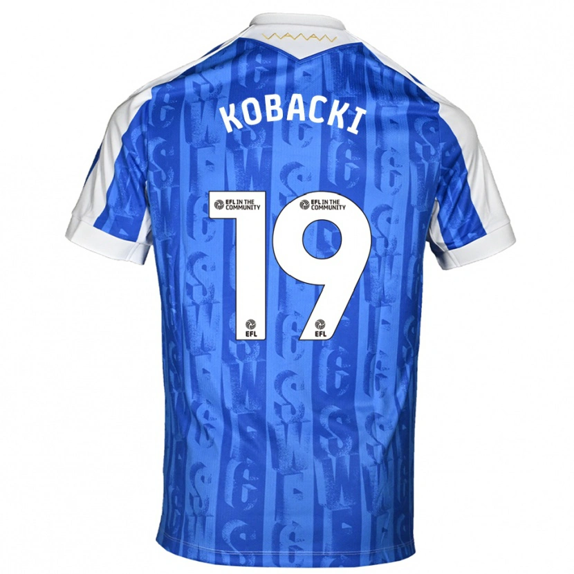 Danxen Męski Olaf Kobacki #19 Niebiesko-Biały Domowa Koszulka 2025/26 Koszulki Klubowe