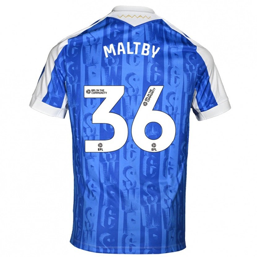 Danxen Męski Mackenzie Maltby #36 Niebiesko-Biały Domowa Koszulka 2025/26 Koszulki Klubowe
