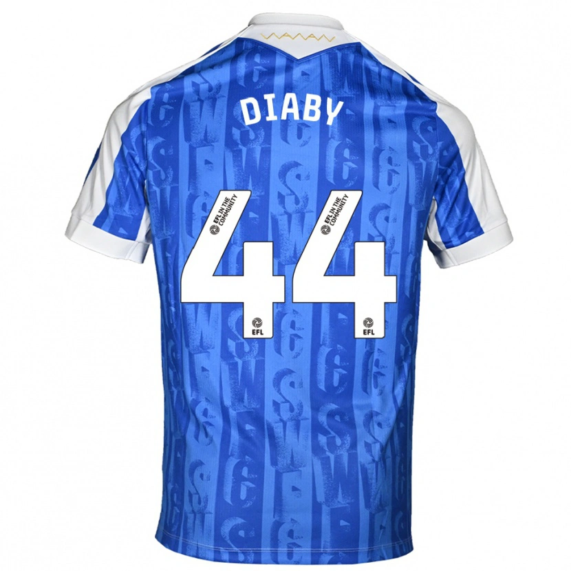 Danxen Męski Momo Diaby #44 Niebiesko-Biały Domowa Koszulka 2025/26 Koszulki Klubowe