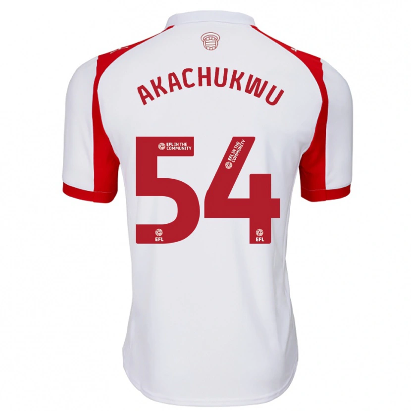 Danxen Męski Romeo Akachukwu #54 Biało-Czerwony Domowa Koszulka 2025/26 Koszulki Klubowe