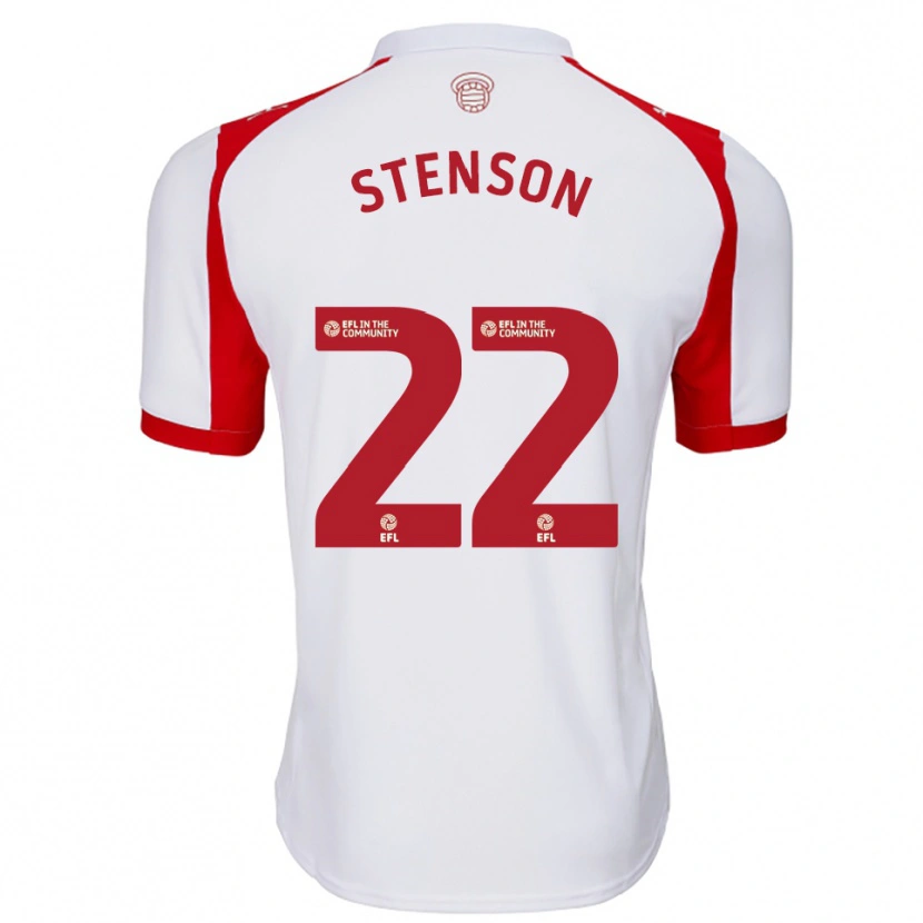 Danxen Męski Fran Stenson #22 Biało-Czerwony Domowa Koszulka 2025/26 Koszulki Klubowe