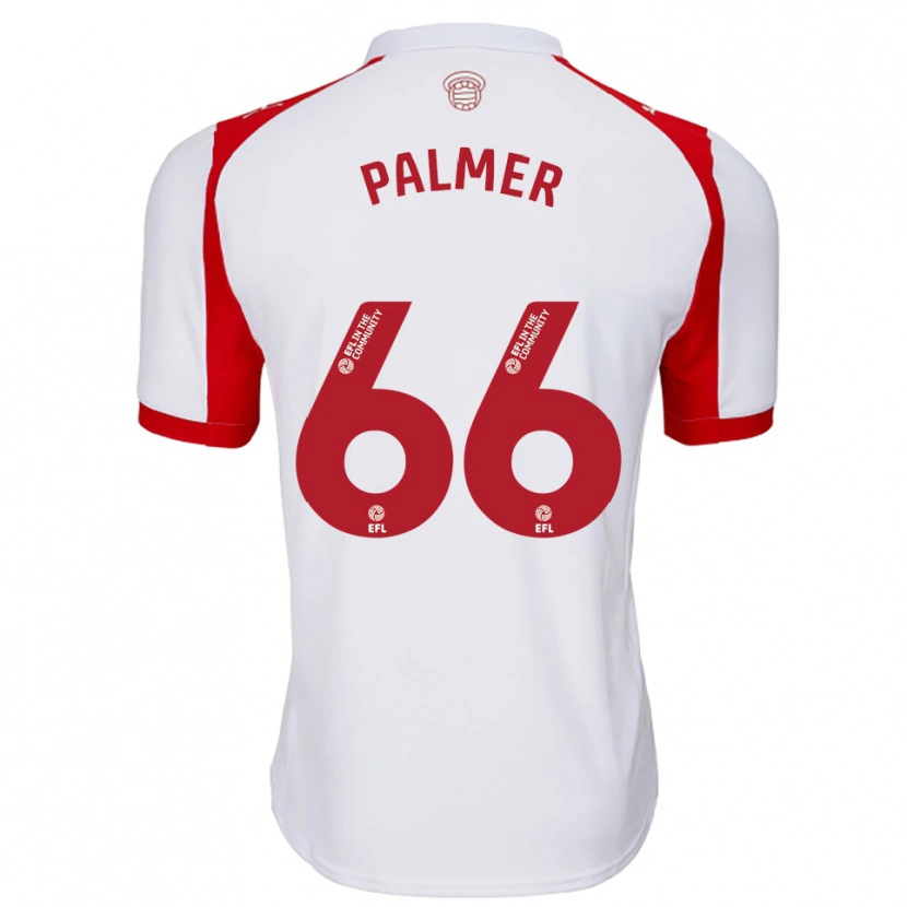 Danxen Męski Aimee Palmer #66 Biało-Czerwony Domowa Koszulka 2025/26 Koszulki Klubowe
