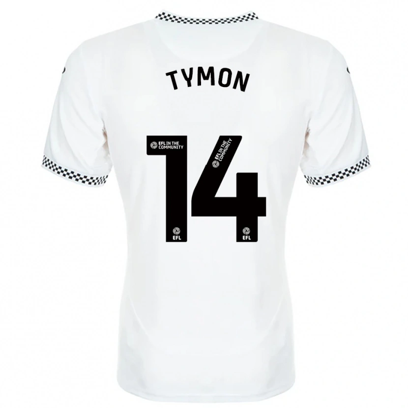 Danxen Męski Josh Tymon #14 Biało-Pomarańczowy Domowa Koszulka 2025/26 Koszulki Klubowe