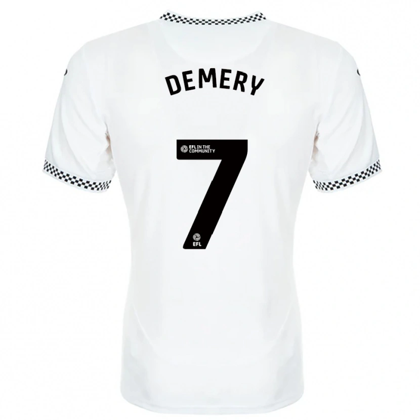 Danxen Męski Caleb Demery #7 Biało-Pomarańczowy Domowa Koszulka 2025/26 Koszulki Klubowe