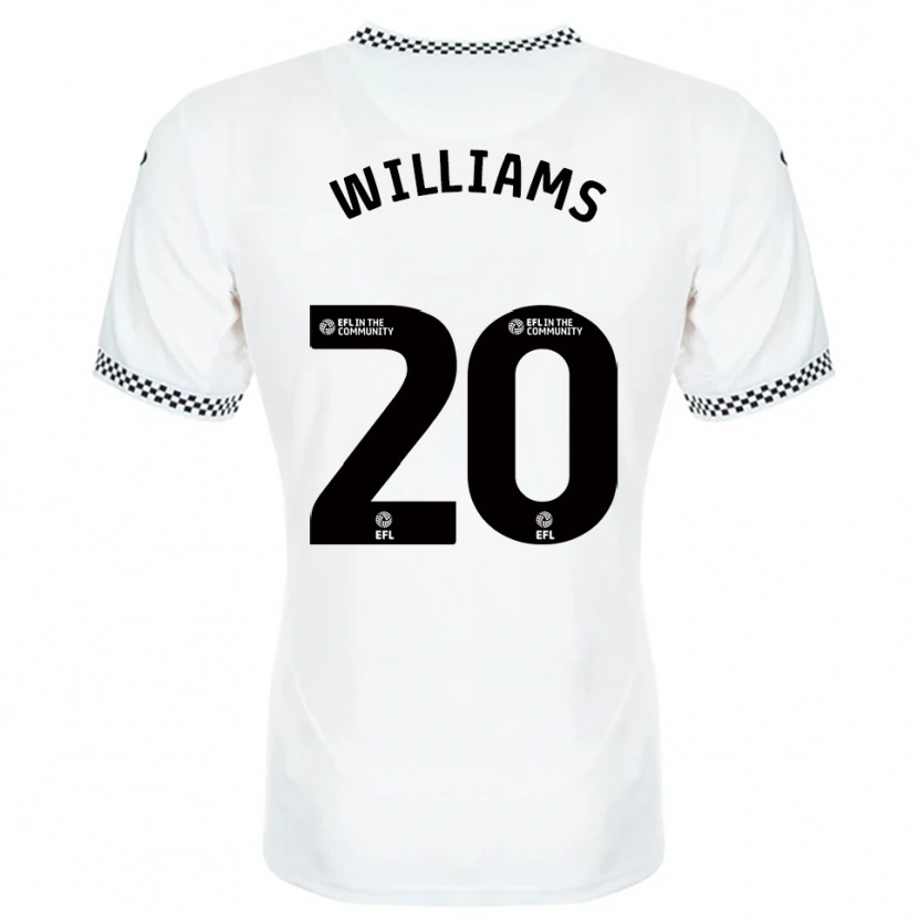 Danxen Męski Caitlin Williams #20 Biało-Pomarańczowy Domowa Koszulka 2025/26 Koszulki Klubowe