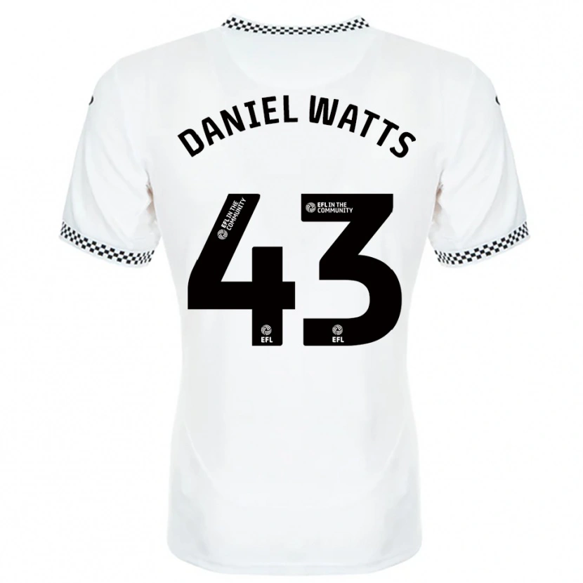 Danxen Męski Daniel Watts #43 Biało-Pomarańczowy Domowa Koszulka 2025/26 Koszulki Klubowe