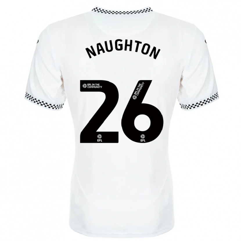 Danxen Męski Kyle Naughton #26 Biało-Pomarańczowy Domowa Koszulka 2025/26 Koszulki Klubowe