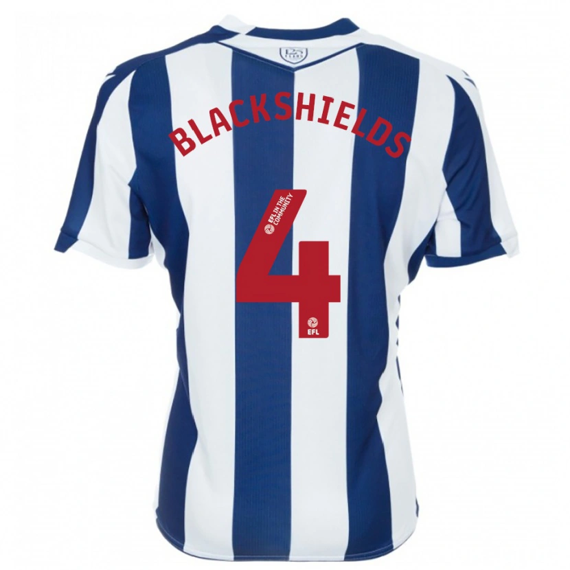 Danxen Męski Charlie Blackshields #4 Granatowo-Biały Domowa Koszulka 2025/26 Koszulki Klubowe