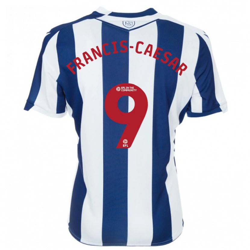Danxen Męski Jaiden Francis-Caesar #9 Granatowo-Biały Domowa Koszulka 2025/26 Koszulki Klubowe