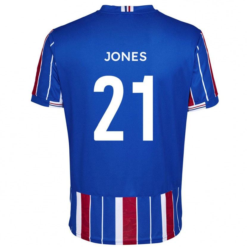 Danxen Męski Jordan Jones #21 Niebiesko-Czerwono-Biały Domowa Koszulka 2025/26 Koszulki Klubowe
