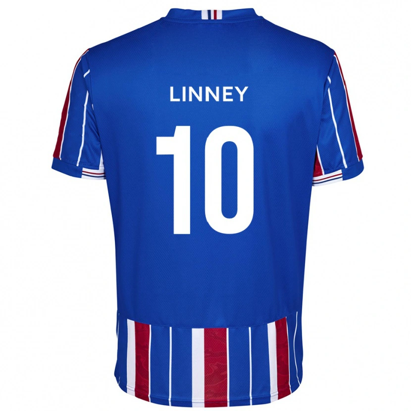 Danxen Męski Regan Linney #10 Niebiesko-Czerwono-Biały Domowa Koszulka 2025/26 Koszulki Klubowe