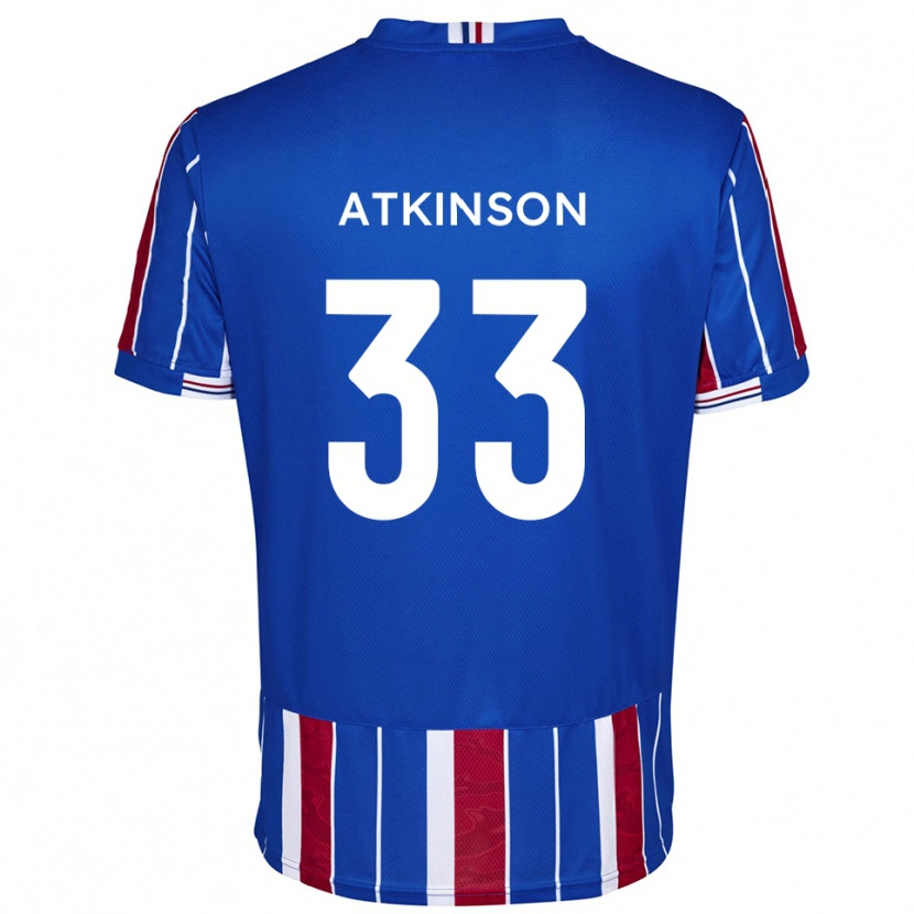 Danxen Męski Hayden Atkinson #33 Niebiesko-Czerwono-Biały Domowa Koszulka 2025/26 Koszulki Klubowe