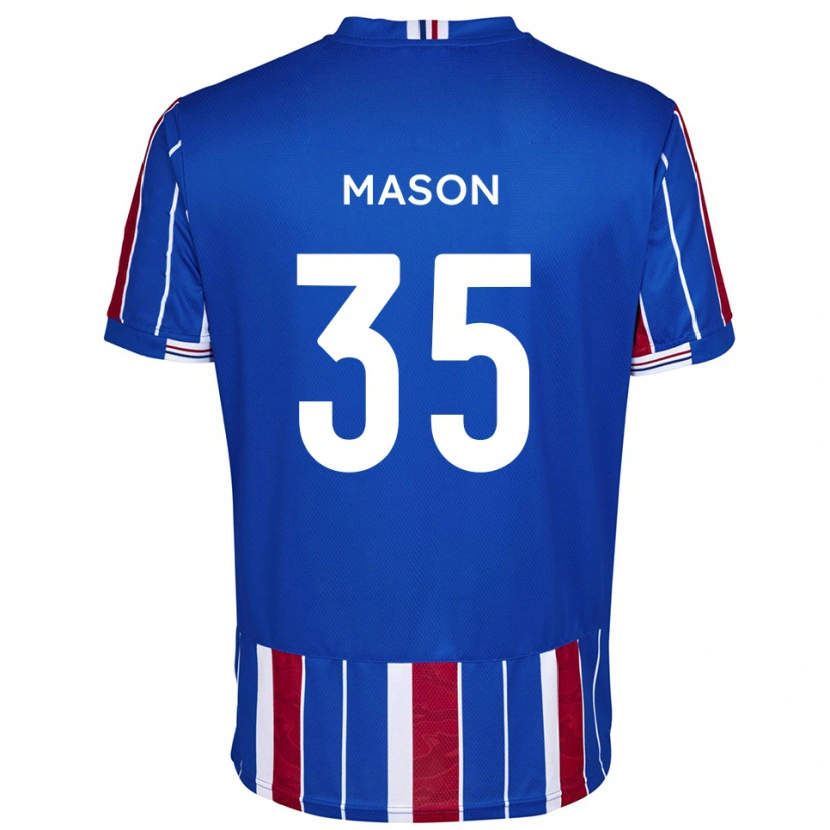 Danxen Męski Seb Mason #35 Niebiesko-Czerwono-Biały Domowa Koszulka 2025/26 Koszulki Klubowe