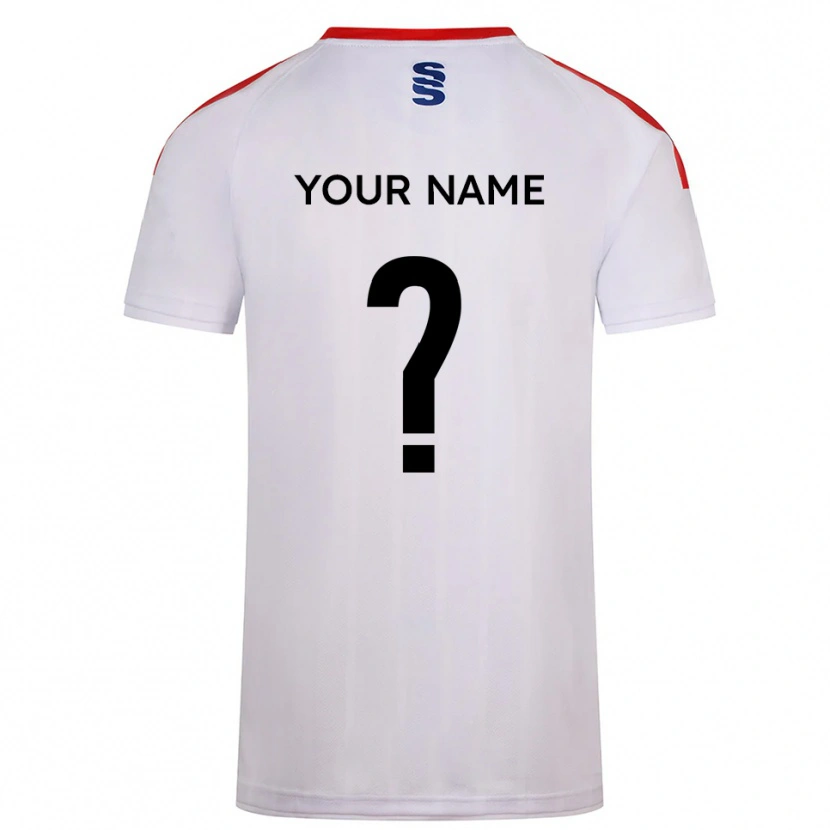 Danxen Męski Twoje Imię #0 Biało-Granatowy Domowa Koszulka 2025/26 Koszulki Klubowe