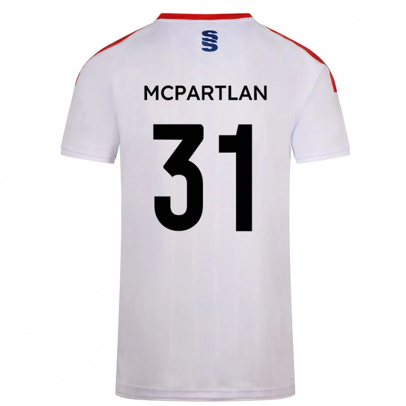 Danxen Męski Cian Mcpartlan #31 Biało-Granatowy Domowa Koszulka 2025/26 Koszulki Klubowe