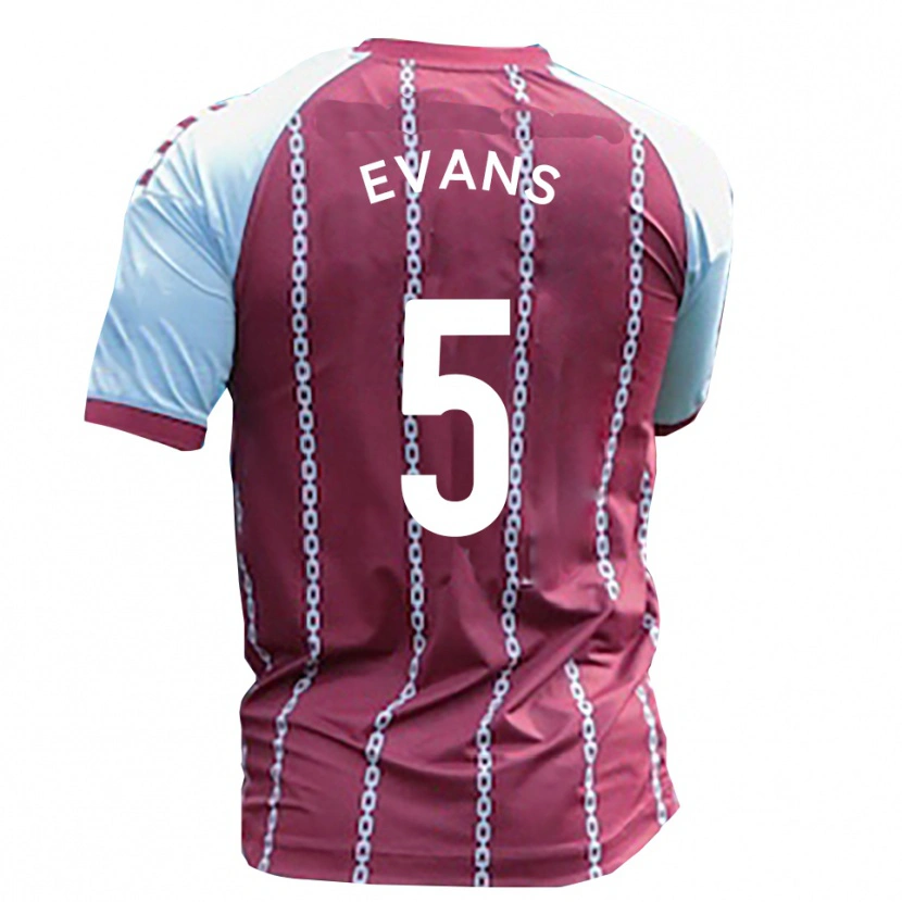 Danxen Męski Will Evans #5 Błękitny Rdzawy Czerwony Domowa Koszulka 2025/26 Koszulki Klubowe