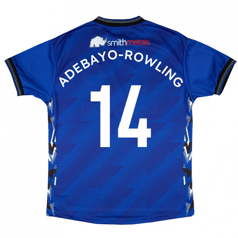 Danxen Męski Tobi Adebayo-Rowling #14 Niebiesko-Biały Domowa Koszulka 2025/26 Koszulki Klubowe