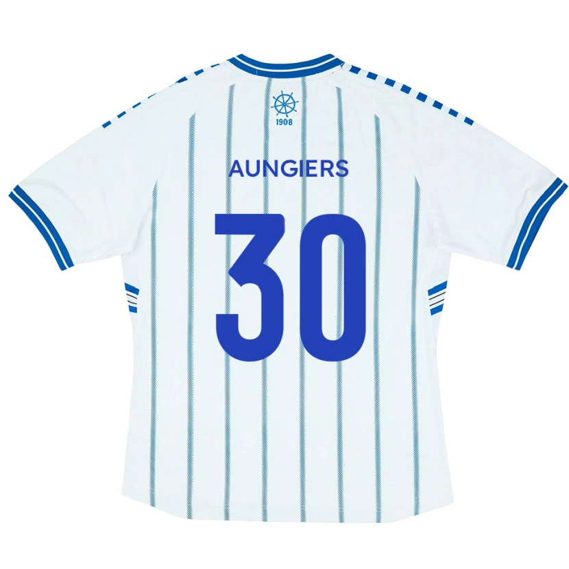 Danxen Męski Joe Aungiers #30 Biało-Niebieski Domowa Koszulka 2025/26 Koszulki Klubowe