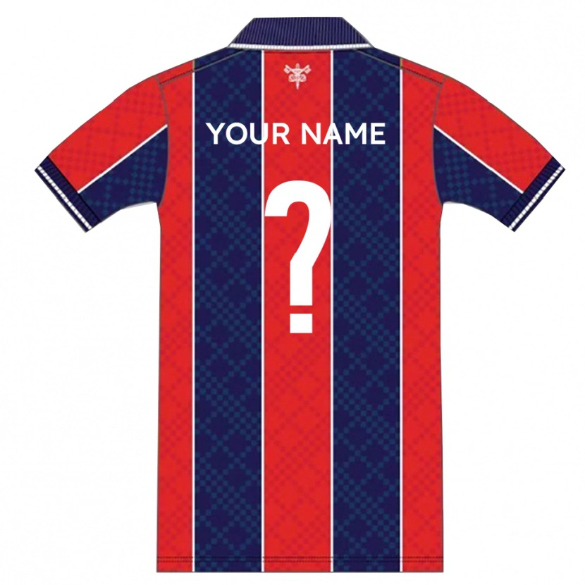 Danxen Męski Twoje Imię #0 Czerwono-Granatowy Domowa Koszulka 2025/26 Koszulki Klubowe