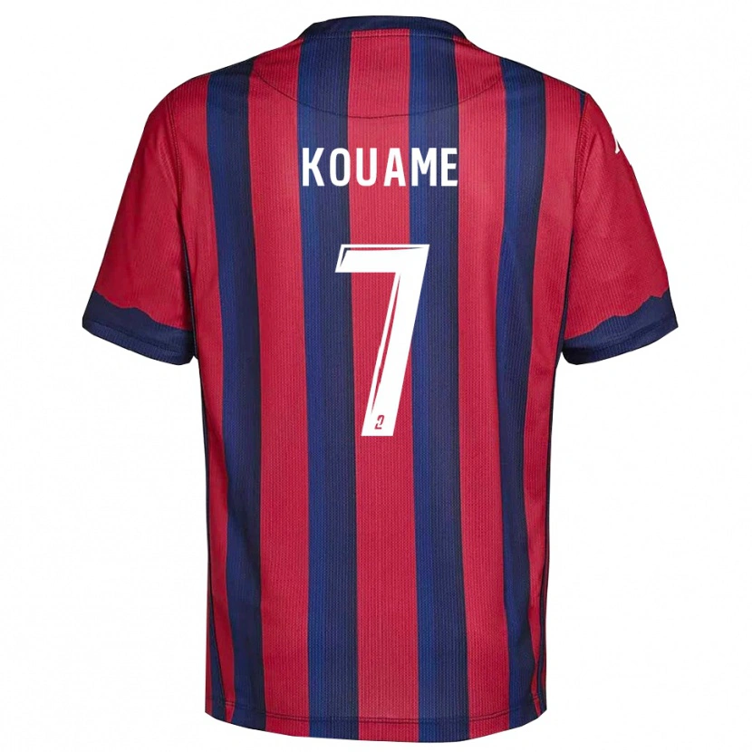 Danxen Męski Loïc Kouame #7 Bordowo-Granatowy Domowa Koszulka 2025/26 Koszulki Klubowe