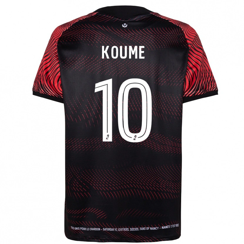 Danxen Męski Mamoudou Koume #10 Biało-Czerwony Domowa Koszulka 2025/26 Koszulki Klubowe