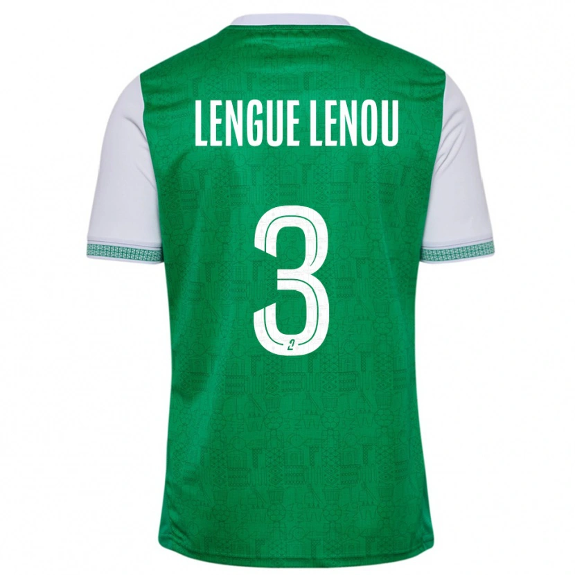 Danxen Męski Maxime Lengue Lenou #3 Zielono-Biały Domowa Koszulka 2025/26 Koszulki Klubowe