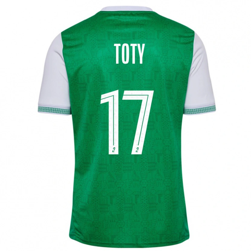 Danxen Męski Mylan Toty #17 Zielono-Biały Domowa Koszulka 2025/26 Koszulki Klubowe
