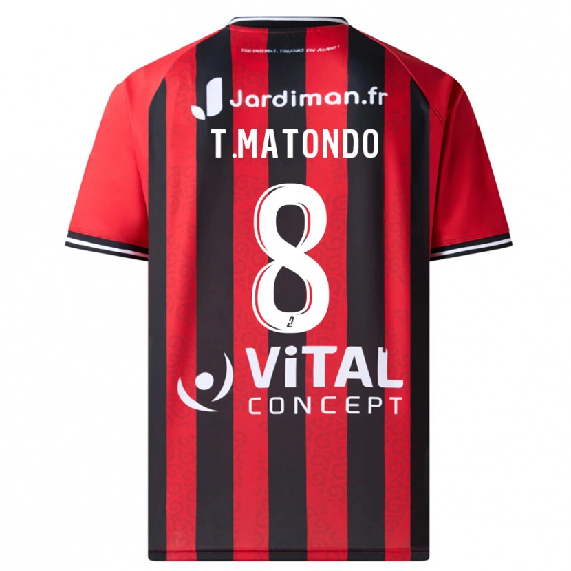 Danxen Męski Trésor Matondo #8 Czerwono-Czarny Domowa Koszulka 2025/26 Koszulki Klubowe