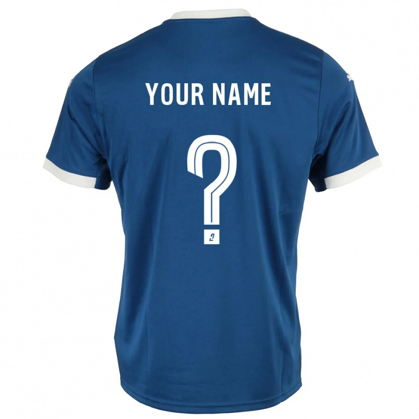 Danxen Męski Twoje Imię #0 Niebiesko-Biały Domowa Koszulka 2025/26 Koszulki Klubowe