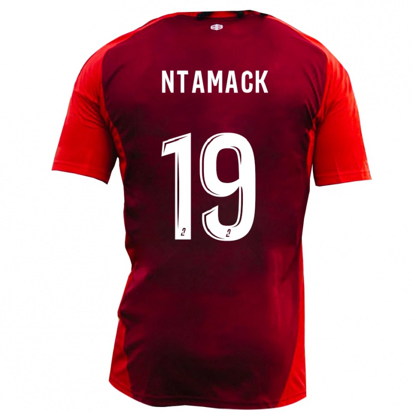 Danxen Męski Samuel Ntamack #19 Czerwono-Bordowy Domowa Koszulka 2025/26 Koszulki Klubowe