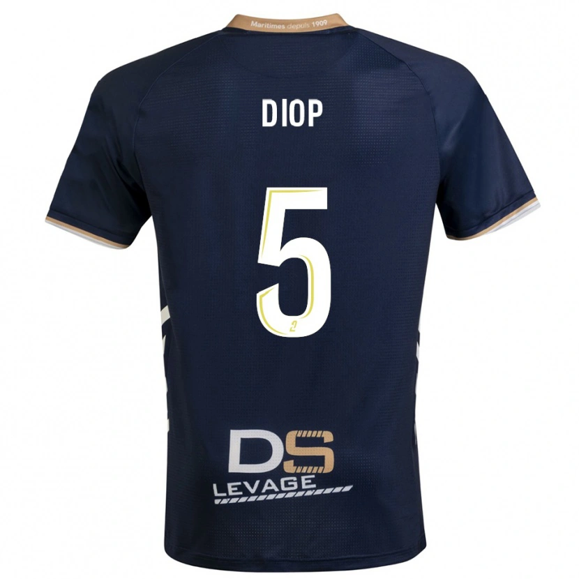 Danxen Męski Aaron Diop #5 Granatowo-Złoty Domowa Koszulka 2025/26 Koszulki Klubowe