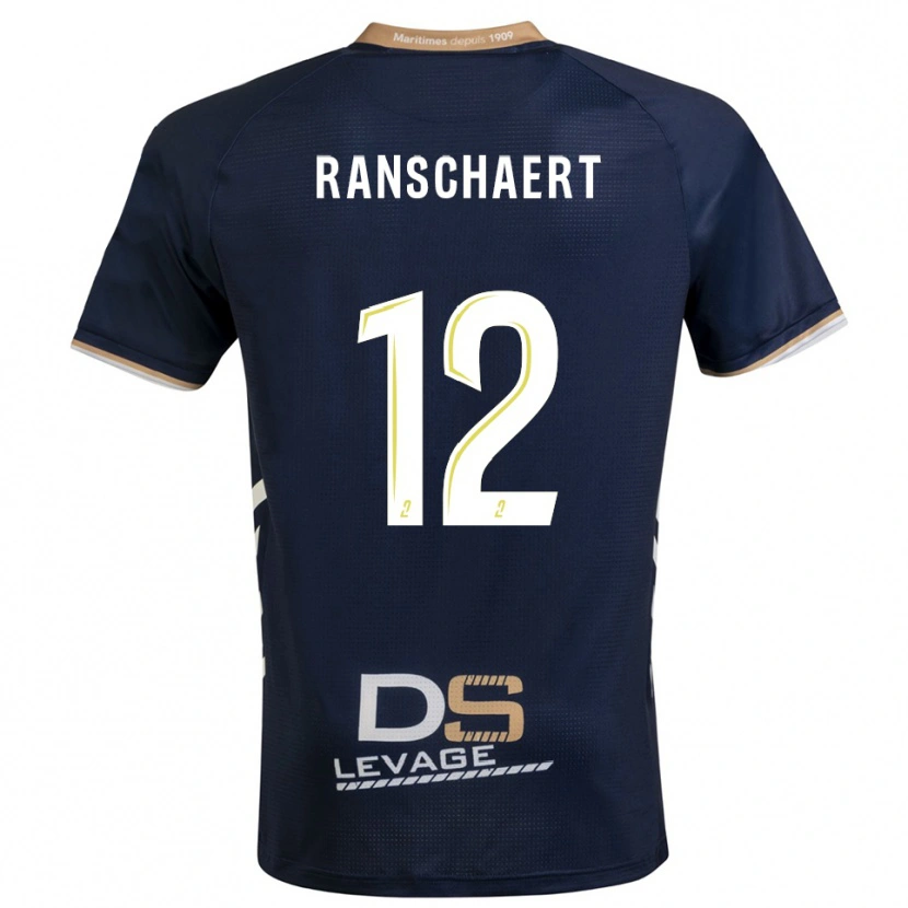 Danxen Męski Rafael Ranschaert #12 Granatowo-Złoty Domowa Koszulka 2025/26 Koszulki Klubowe
