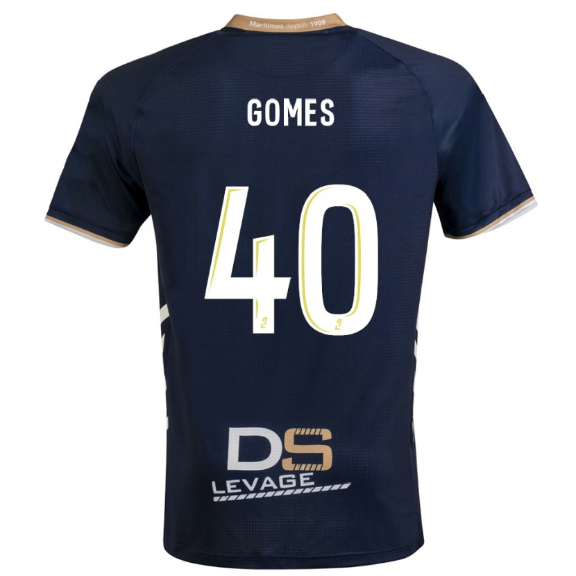 Danxen Męski Yvan Gomes #40 Granatowo-Złoty Domowa Koszulka 2025/26 Koszulki Klubowe