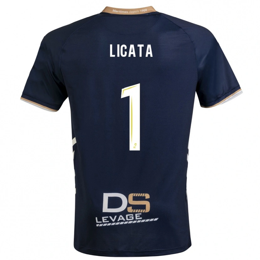 Danxen Męski Rafael Licata #1 Granatowo-Złoty Domowa Koszulka 2025/26 Koszulki Klubowe