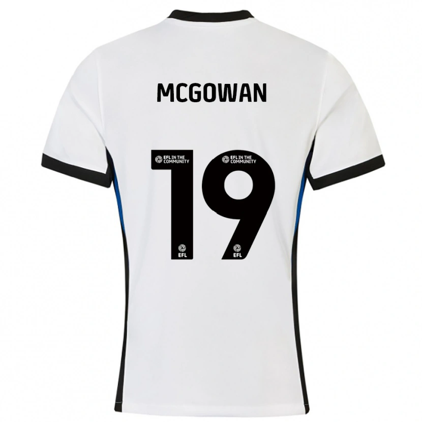 Danxen Męski Tegan Mcgowan #19 Biało-Niebieski Wyjazdowa Koszulka 2025/26 Koszulki Klubowe