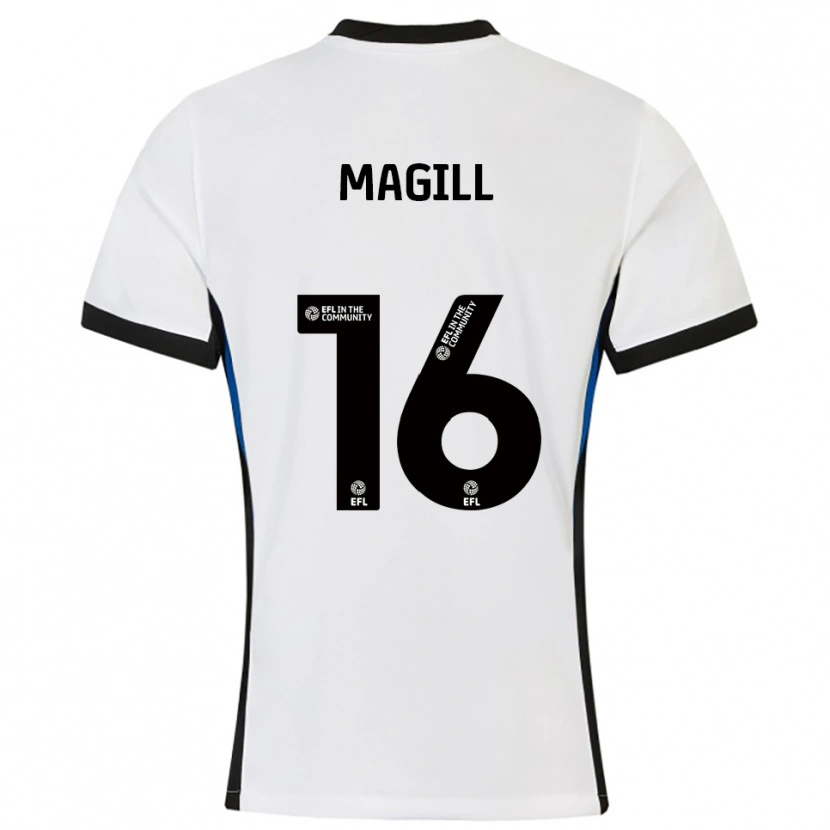 Danxen Męski Simone Magill #16 Biało-Niebieski Wyjazdowa Koszulka 2025/26 Koszulki Klubowe