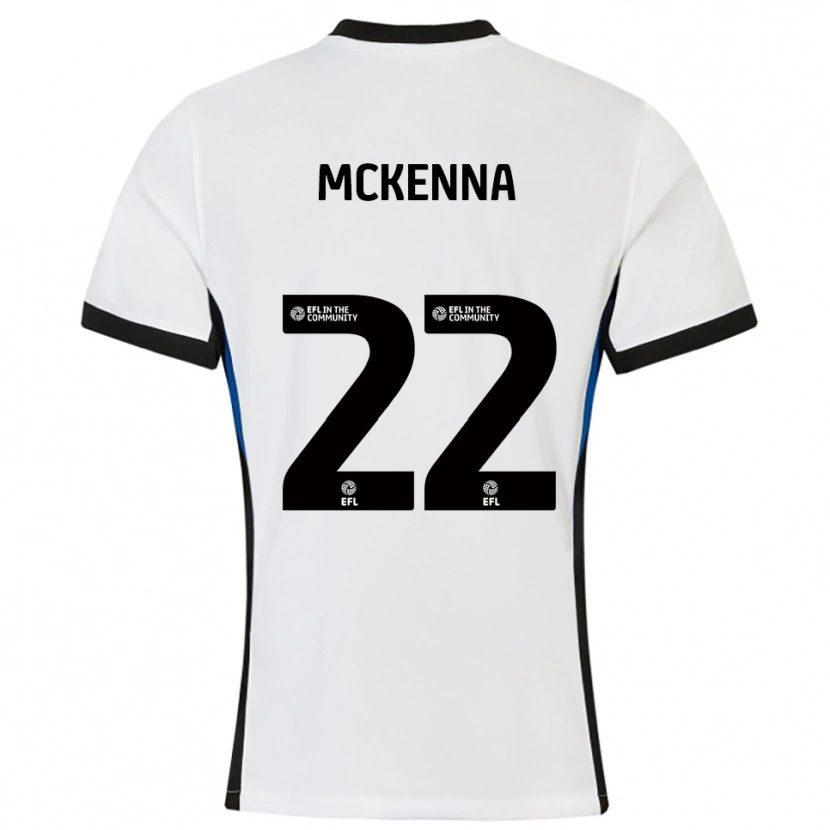 Danxen Męski Rebecca Mckenna #22 Biało-Niebieski Wyjazdowa Koszulka 2025/26 Koszulki Klubowe
