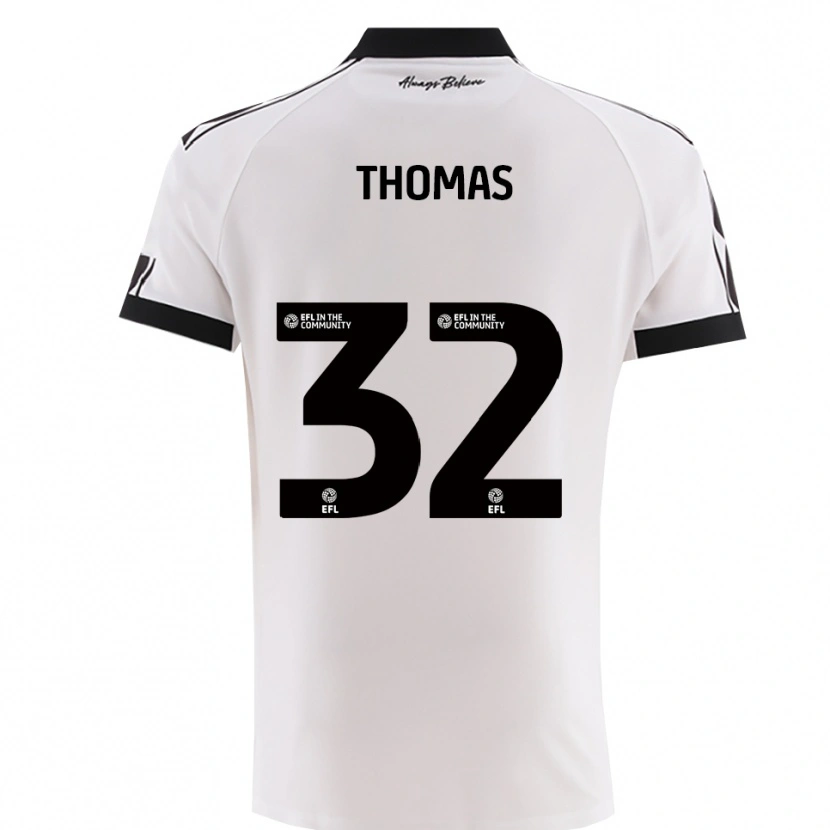 Danxen Męski Lewis Thomas #32 Biało-Czarny Wyjazdowa Koszulka 2025/26 Koszulki Klubowe
