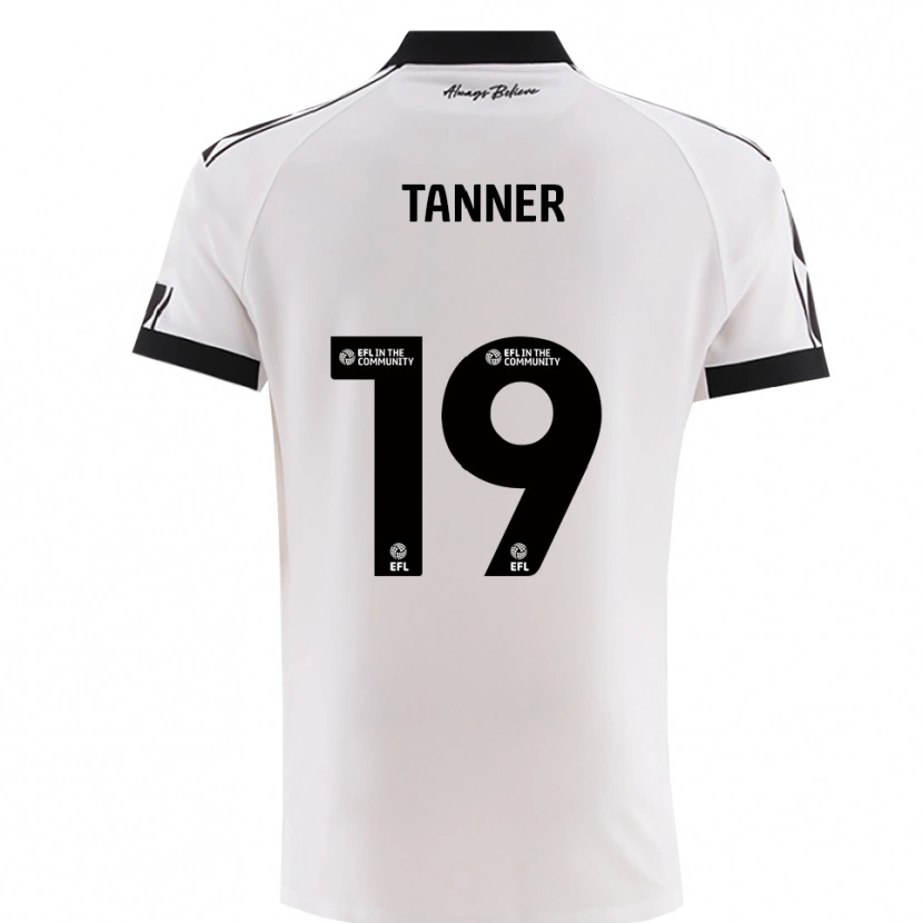 Danxen Męski George Tanner #19 Biało-Czarny Wyjazdowa Koszulka 2025/26 Koszulki Klubowe